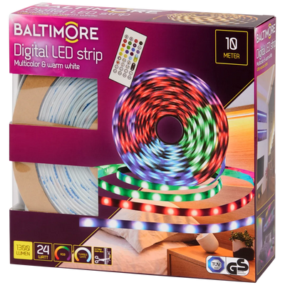 Bandă LED Baltimore RGB - Iluminat Decorativ Multicolor și Alb Cald