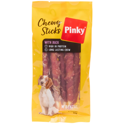 Pinky Chewy Sticks - Gustări Premium cu Carne de Rață pentru Câini
