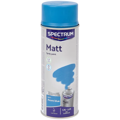 Vopsea Spray Mată Spectrum Albastru Azur - Finisaj Profesional pentru Interior și Exterior