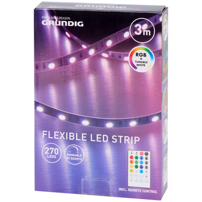 Bandă LED Flexibilă Grundig 3M - Culori Vibrante și Control prin Telecomandă
