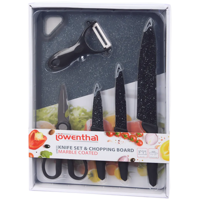 Set Premium de Cuțite Lowenthal cu Tocător - Eleganță și Funcționalitate în Bucătăria Ta!
