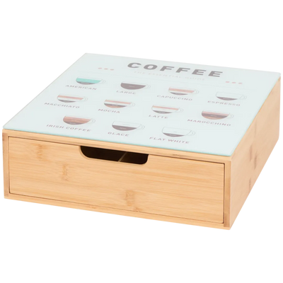 Cutie Premium din Bambus pentru Cafea și Ceai - Organizare Elegantă și Sustenabilă