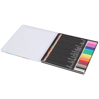 Set Profesional de Creioane Colorate - 24 Culori Vibrante, Ideal pentru Artiști și Copii