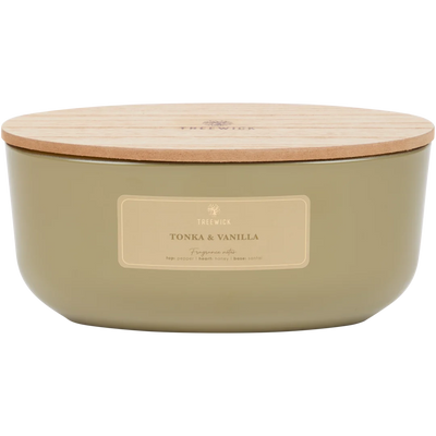 Lumânare Parfumată de Lux Treewick cu 2 Fitile din Lemn - Relaxare și Ambiantă Caldă