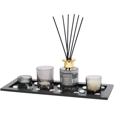 Set Elegant de Difuzor cu Bețișoare Parfumate și Lumânare - Cadoul Perfect