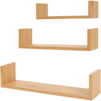 Set 3 Rafturi de Perete din Bambus - Design Modern și Ecologic