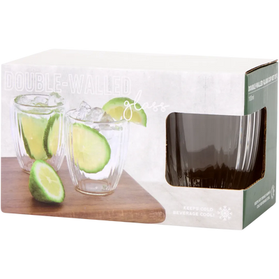 Set de 2 Pahare cu Pereți Dubli (100 ml) - Perfecte pentru Băuturi Reci sau Calde