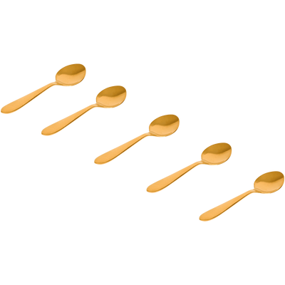 Lingurițe Aurii de Lux - Set de 5 - Design Atemporal