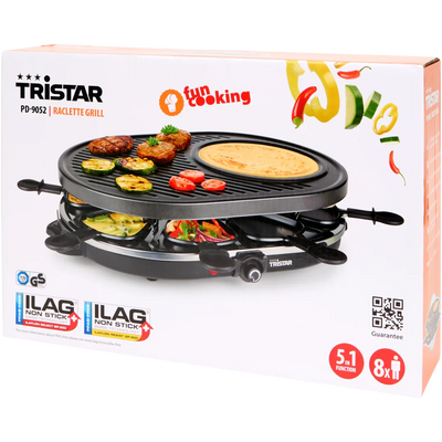 Grătar Raclette Tristar pentru 8 Persoane - Petreceri Gourmet