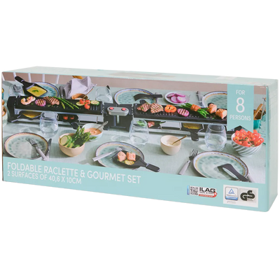 Aparat Raclette/Gourmet Extensibil pentru Pânâ la 8 Persoane - Perfect pentru Petreceri