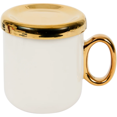 Cană Elegantă cu Capac - Ideală pentru Cafea și Ceai (300ml) - Disponibilă în Diverse Culori