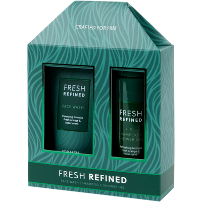Set cadou lotiune de fata si sampon-gel de dus 2 în 1 pentru barbati, proaspăt rafinat
