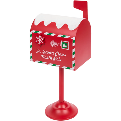 Cutie Poștală Elegantă de Crăciun cu Picior - Decor Festiv Unic 16,5x12,5x32 cm