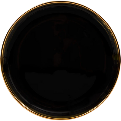 Farfurie Elegantă pentru Micul Dejun cu Accente Aurii