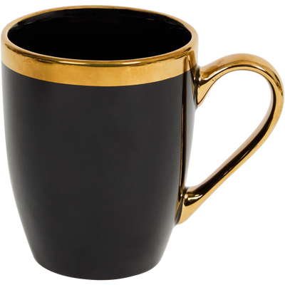 Cană de Cafea Premium cu Accente Aurii - Perfectă pentru Diminețile Tale