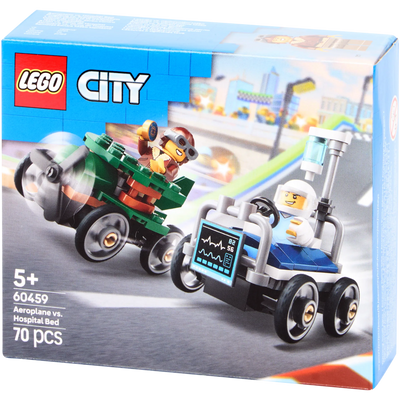 Pachet de curse: avion vs pat de spital LEGO City