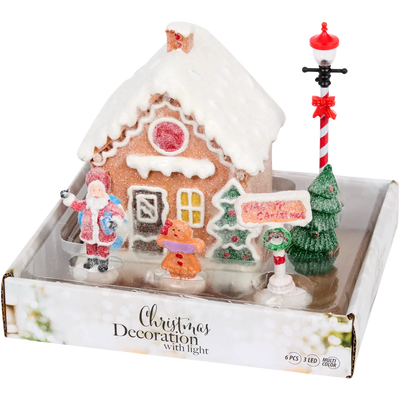 Scenă de iarnă fermecătoare cu LED – Adaugă magie casei tale de Crăciun! 6 piese cu LED