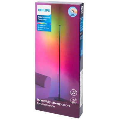 Lampă de Podea Philips RGBIC Ambient - Iluminat Dinamic și Sincronizare Muzicală (140 cm)