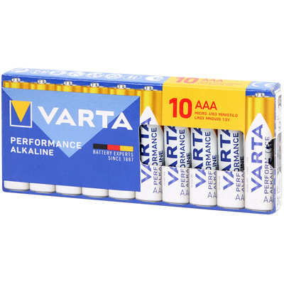 Baterii Varta AAA - Pachet Economic de 10 Bucăți, Energie de Lungă Durată pentru Aparatele Tale Zilnice