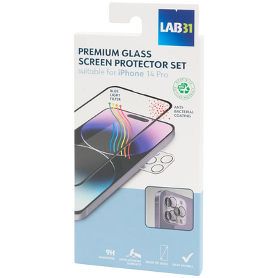 Set de Protecție Ecran Lab31 - Calitate Premium 9H, Antibacterian, Acoperire Completă