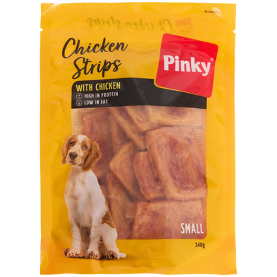 Gustări Premium pentru Câini Pinky: Fâșii Delicioase de Pui - Recompensa Perfectă!