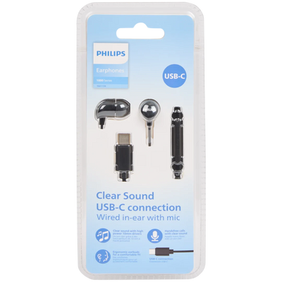 Căști In-Ear Philips cu Conexiune USB-C - Sunet Clar și Confort Ergonomic