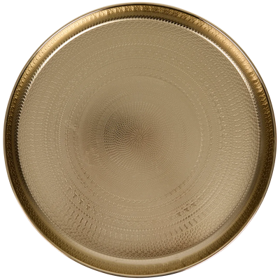 Tavă Metalică Elegantă - Diametru 34 cm - Perfectă pentru Decorațiuni și Lumânări