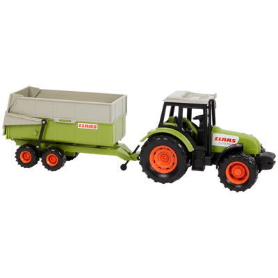 Tractor Claas Red P5 cu Remorcă - Dickie Toys - Vehicul de Jucărie Detaliat (36cm)