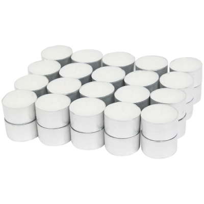 Lumânări Pastilă Candra Alb - Pachet 40 buc, 8 Ore Ardere - Perfecte pentru Atmosfera Ta