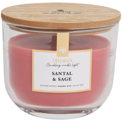 Lumânare Parfumată Premium Treewick cu Fitil din Lemn - Relaxare și Ambiantă Caldă