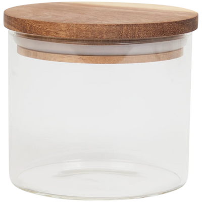 Recipient Elegant de Depozitare cu Capac din Lemn de Salcâm - Soluția Perfectă pentru Bucătăria Ta