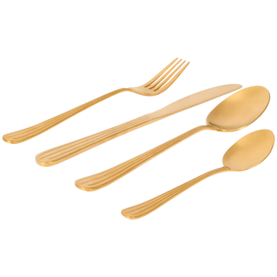 Set Elegant de Tacâmuri - 16 Piese din Oțel Inoxidabil de Calitate Superioară - Ideal pentru Orice Masă