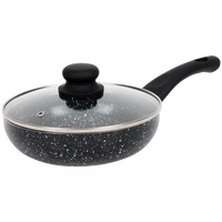 Tigaie Premium cu Acoperire de Marmură și Capac - Ideală pentru Toate Sursele de Căldură