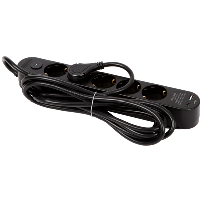 Prelungitor Pro-max cu 5 Prize și 2 Porturi USB - Soluția Ideală pentru Casa Ta
