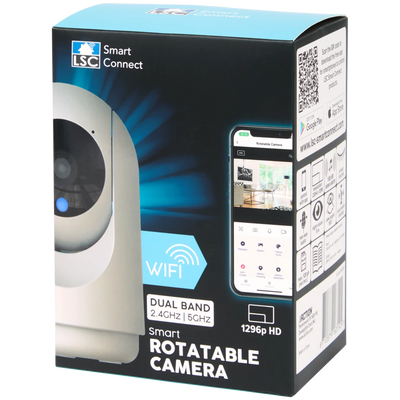 Cameră de Securitate Rotativă Inteligentă LSC Smart Connect - Monitorizare HD și Viziune Nocturnă