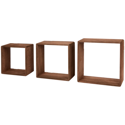 Polite de perete pătrate din lemn Home Accents - Decor Elegant și Funcțional