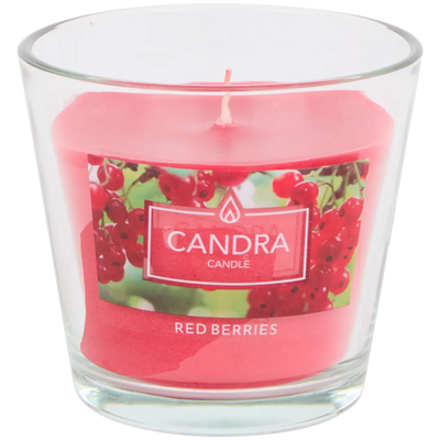 Lumânare Parfumată Premium Candra - Aromă Captivantă de Fructe de Pădure și Vanilie
