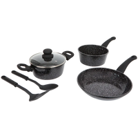 Set de Tigăi Profesionale Ceramic Marble cu Ustensile - Bucătăria Ta, Eficiență Maximă!