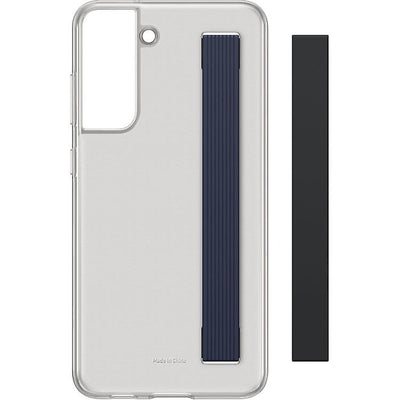 Husa de protectie pentru Samsung S21 FE 5G, Clear Strap Cover, Dark Gray