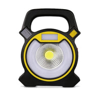 Lanterna portabila 4in1 LED COB 10W reincarcabila, 4 moduri de luminiozitate, Avertizare flash rosie si albastra, IP66, Functie Power Bank, Negru