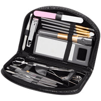 Set manichiura & etui negru, 18 bucati