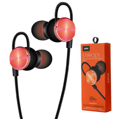 Casti JIAYU EARPODS JY-371 cu jack 3,5mm, Rosu