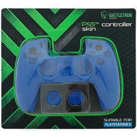Set husa silicon Battletron pentru controller PS5, Albastru
