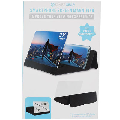 Lupa pliabila pentru telefon ,Zoom 3x, Diagonala de 8 inch ,suport telefon universal,Negru