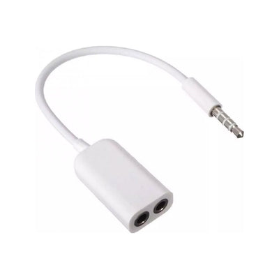 Splitter adaptor audio stereo, jack 3.5 mm, 1-2, Alb